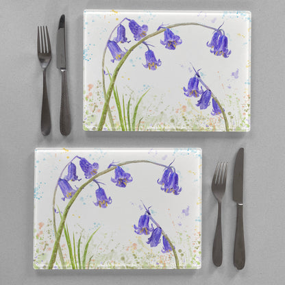 "Bluebells" Premium Glass Placemat