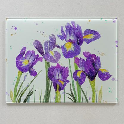 NEW! "Purple Haze" Iris Premium Glass Worktop Saver