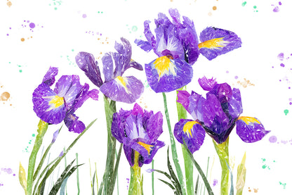 NEW! "Purple Haze" Iris Glass Wall Art
