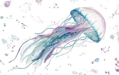 NEW! "Ophelia" The Jellyfish Glass Wall Art