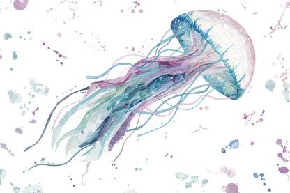 NEW! "Ophelia" The Jellyfish Glass Wall Art