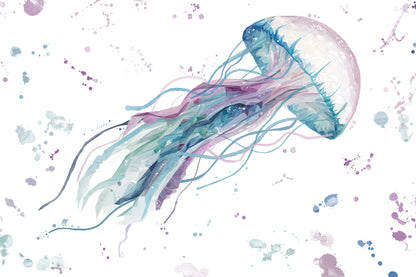 NEW! "Ophelia" The Jellyfish Glass Wall Art