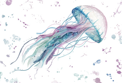 NEW! "Ophelia" Jellyfish Kitchen Splashback - Andy Thomas Artworks