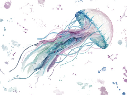 NEW! "Ophelia" Jellyfish Kitchen Splashback - Andy Thomas Artworks
