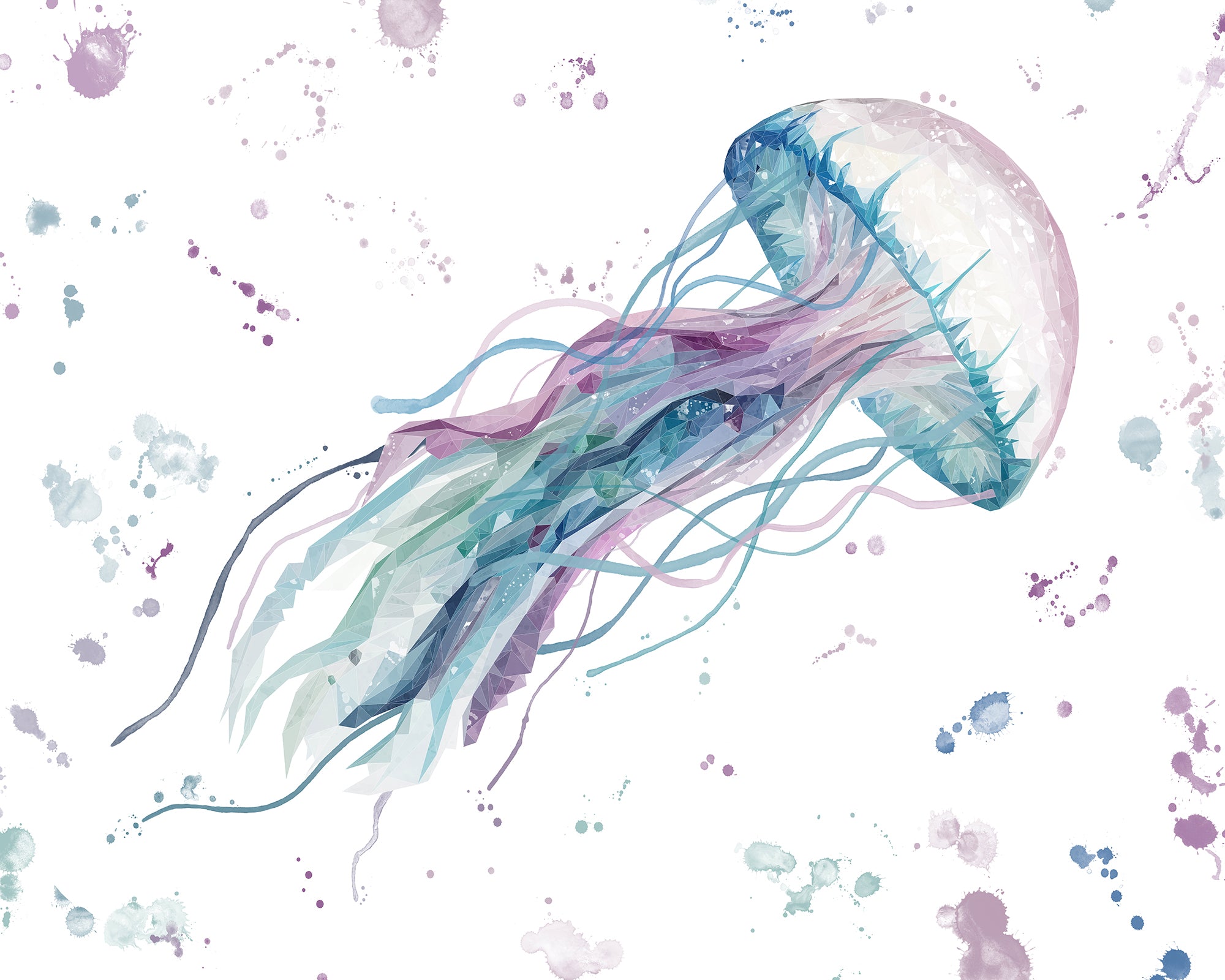NEW! "Ophelia" Jellyfish Kitchen Splashback - Andy Thomas Artworks