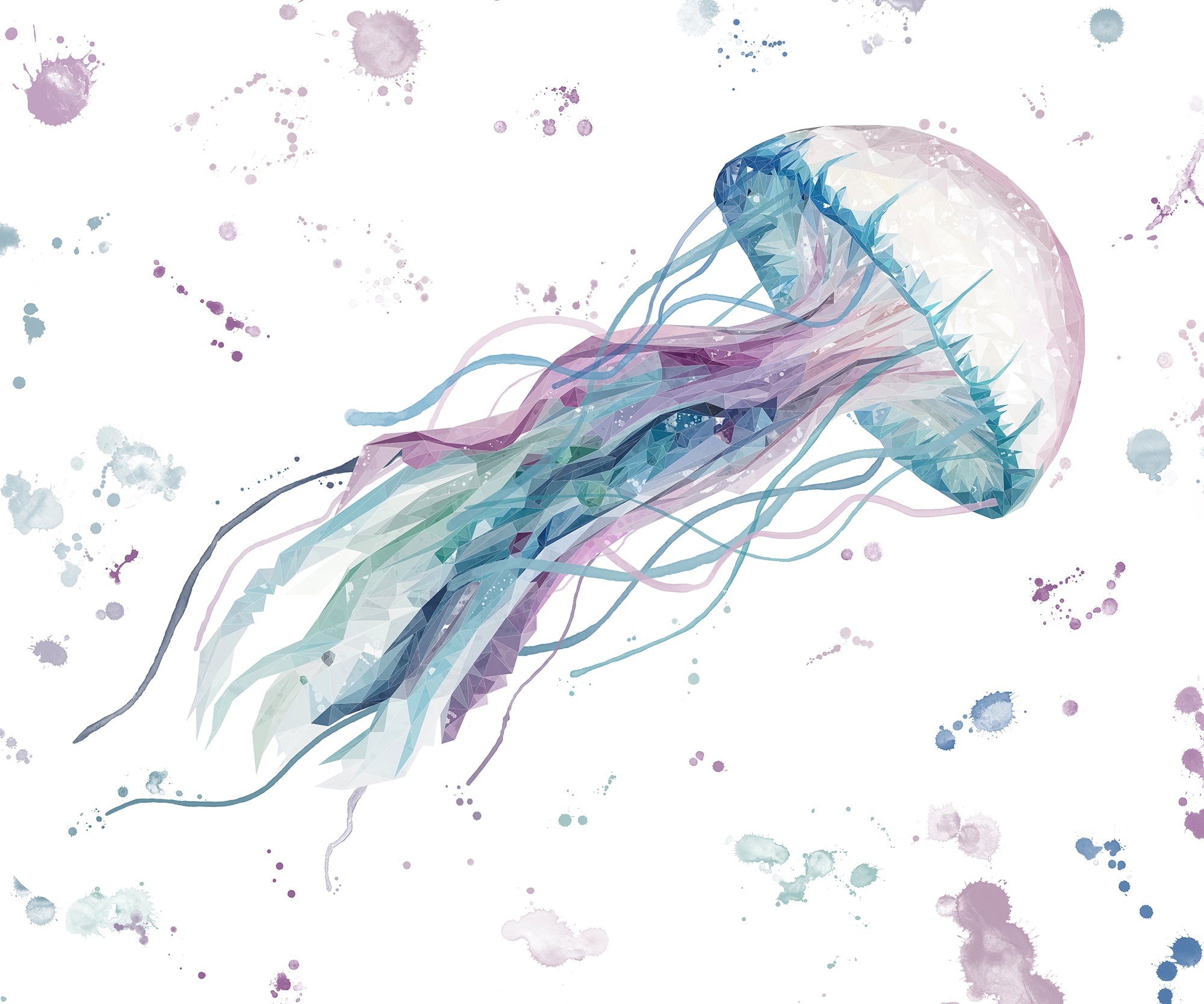 NEW! "Ophelia" Jellyfish Kitchen Splashback - Andy Thomas Artworks