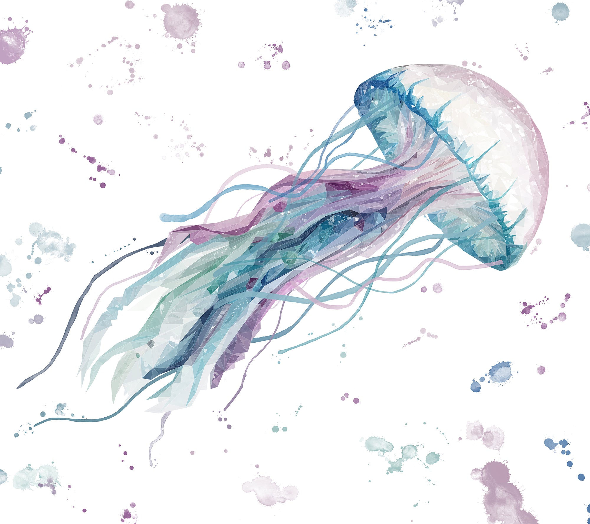 NEW! "Ophelia" Jellyfish Kitchen Splashback - Andy Thomas Artworks