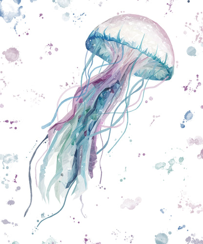 NEW! "Ophelia" Jellyfish Portrait Version Kitchen Splashback - Andy Thomas Artworks