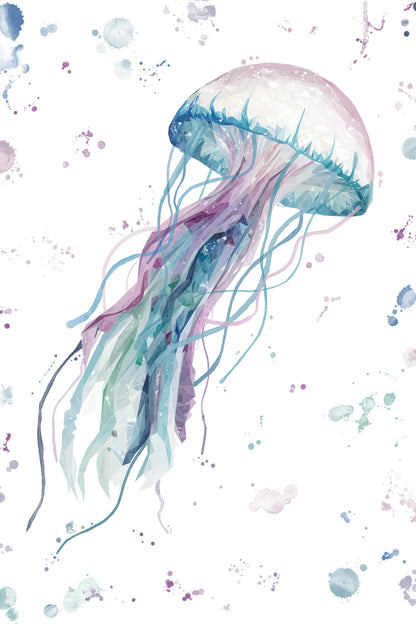 NEW! "Ophelia" Jellyfish Portrait Version Kitchen Splashback - Andy Thomas Artworks