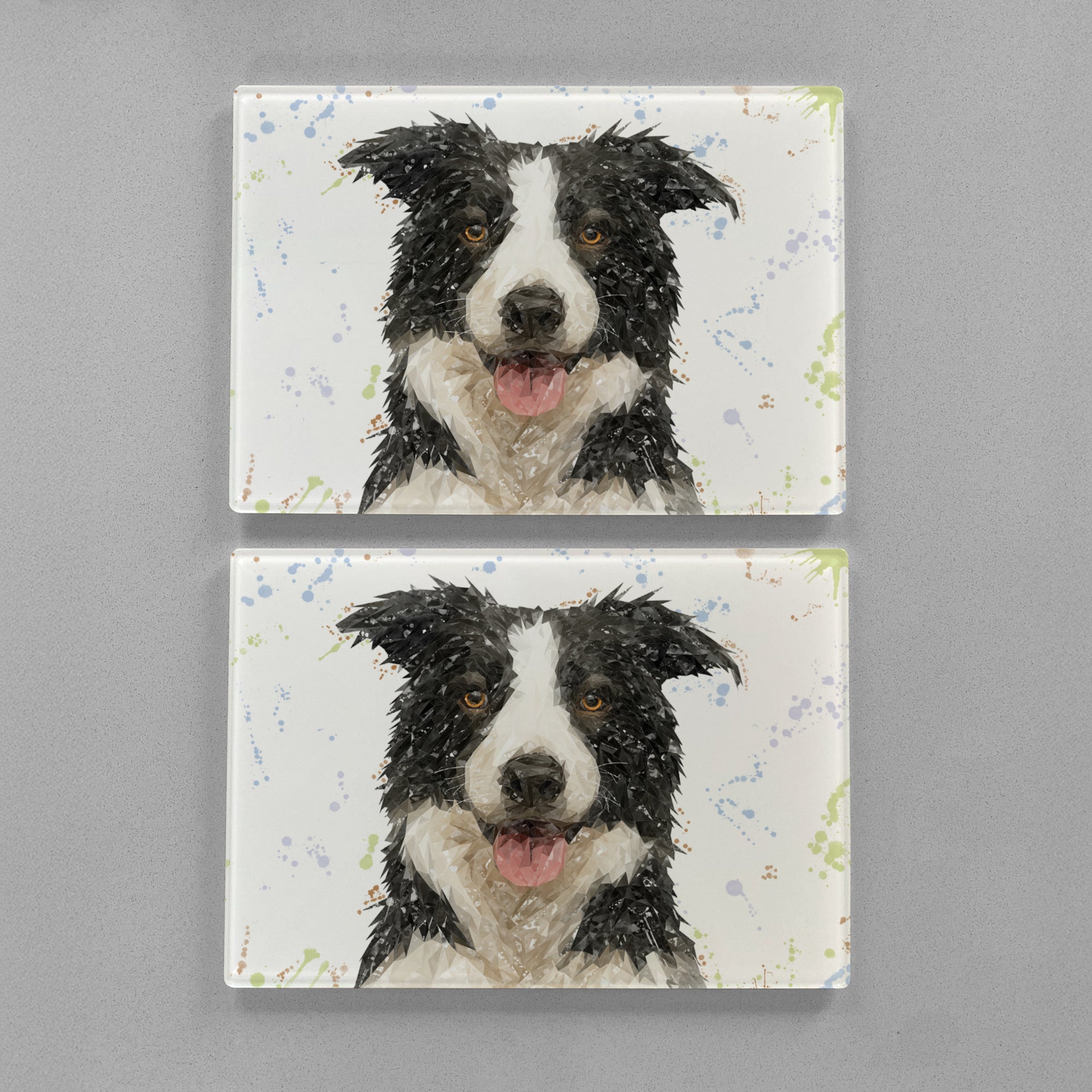 NEW! "Shep" Border Collie Premium Glass Placemat