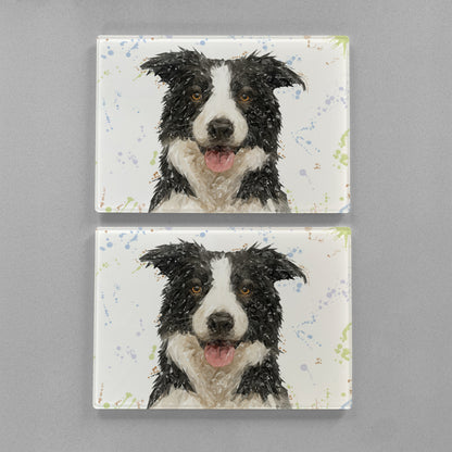 NEW! "Shep" Border Collie Premium Glass Placemat