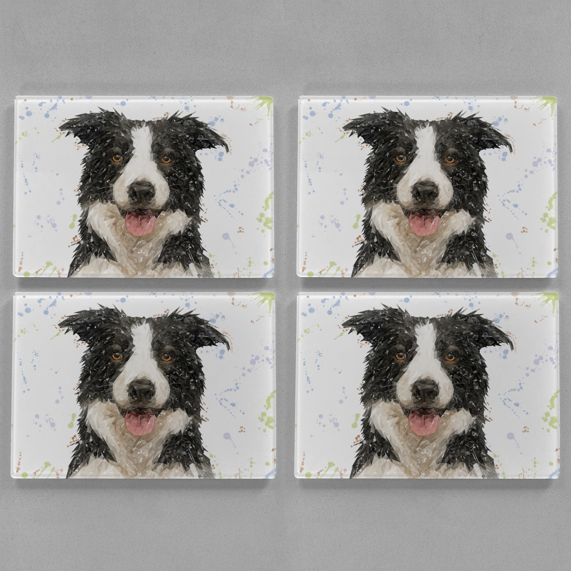 NEW! "Shep" Border Collie Premium Glass Placemat