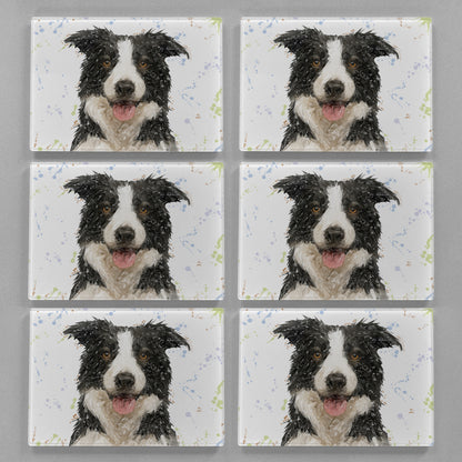 NEW! "Shep" Border Collie Premium Glass Placemat
