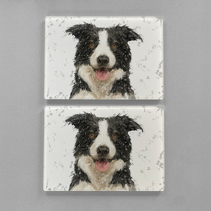 NEW! "Shep" Border Collie Premium Glass Placemat