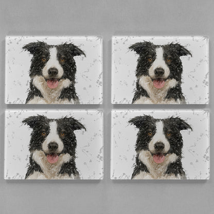 NEW! "Shep" Border Collie Premium Glass Placemat