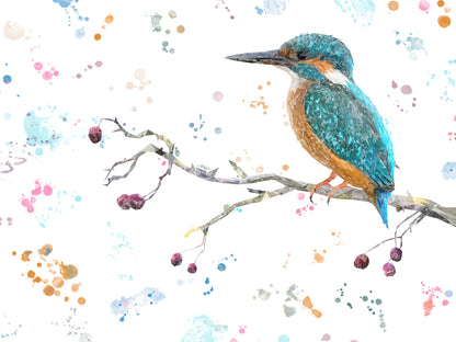 NEW! "On the Lookout" The Kingfisher Canvas Print - Andy Thomas Artworks