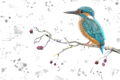 NEW! "On the Lookout" The Kingfisher Canvas Print - Andy Thomas Artworks