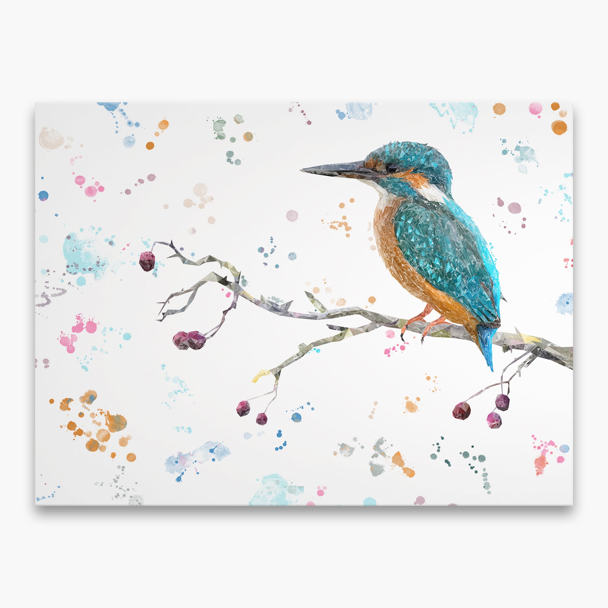 NEW! "On the Lookout" The Kingfisher Canvas Print - Andy Thomas Artworks