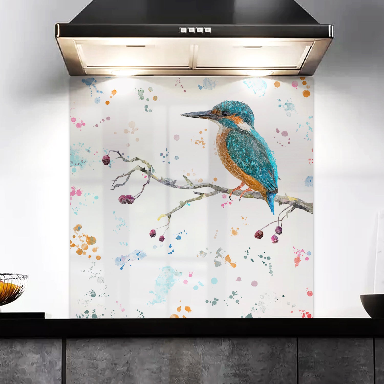 NEW! "On the Lookout" The Kingfisher Kitchen Splashback