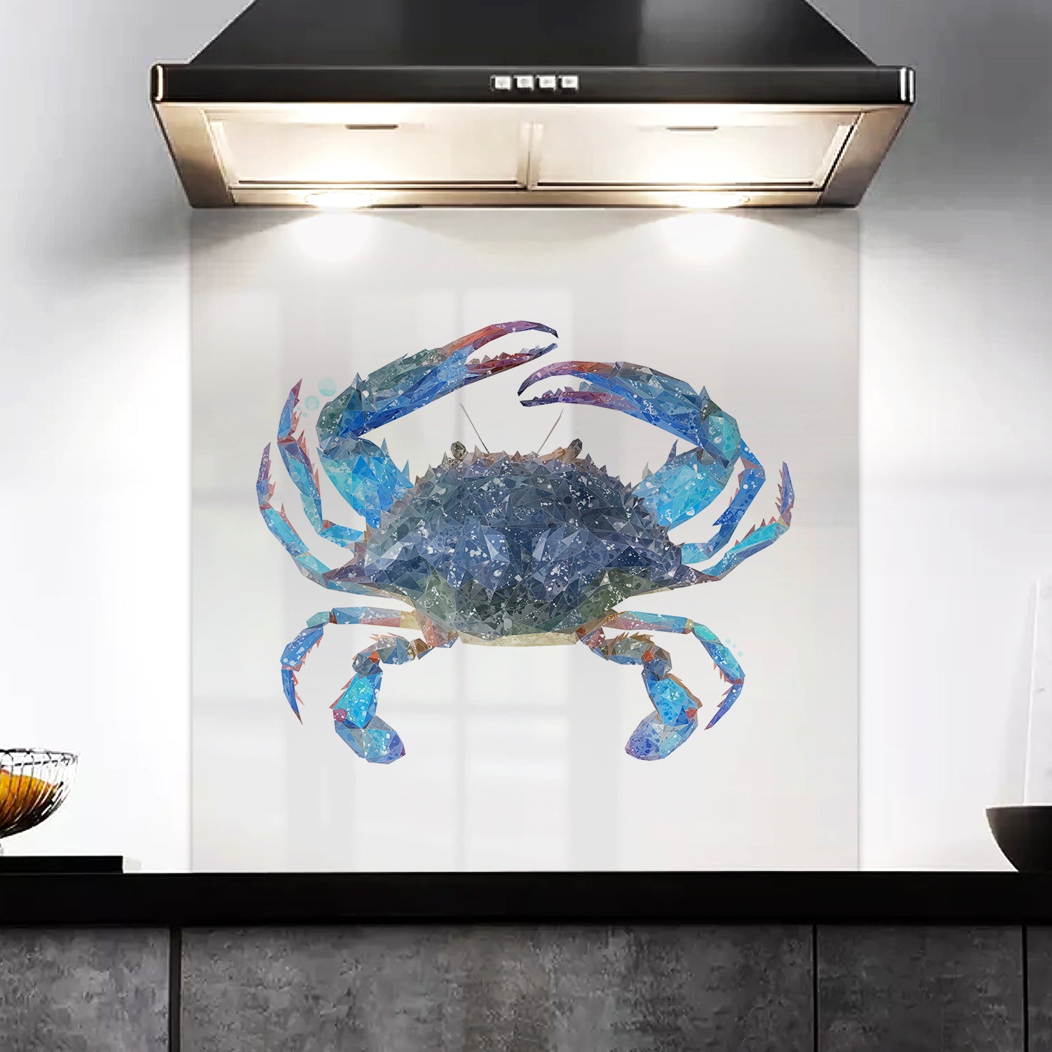NEW! "Calli" The Blue Crab Kitchen Splashback - Andy Thomas Artworks