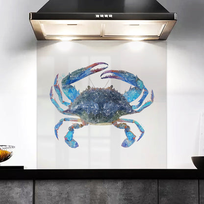NEW! "Calli" The Blue Crab Kitchen Splashback - Andy Thomas Artworks