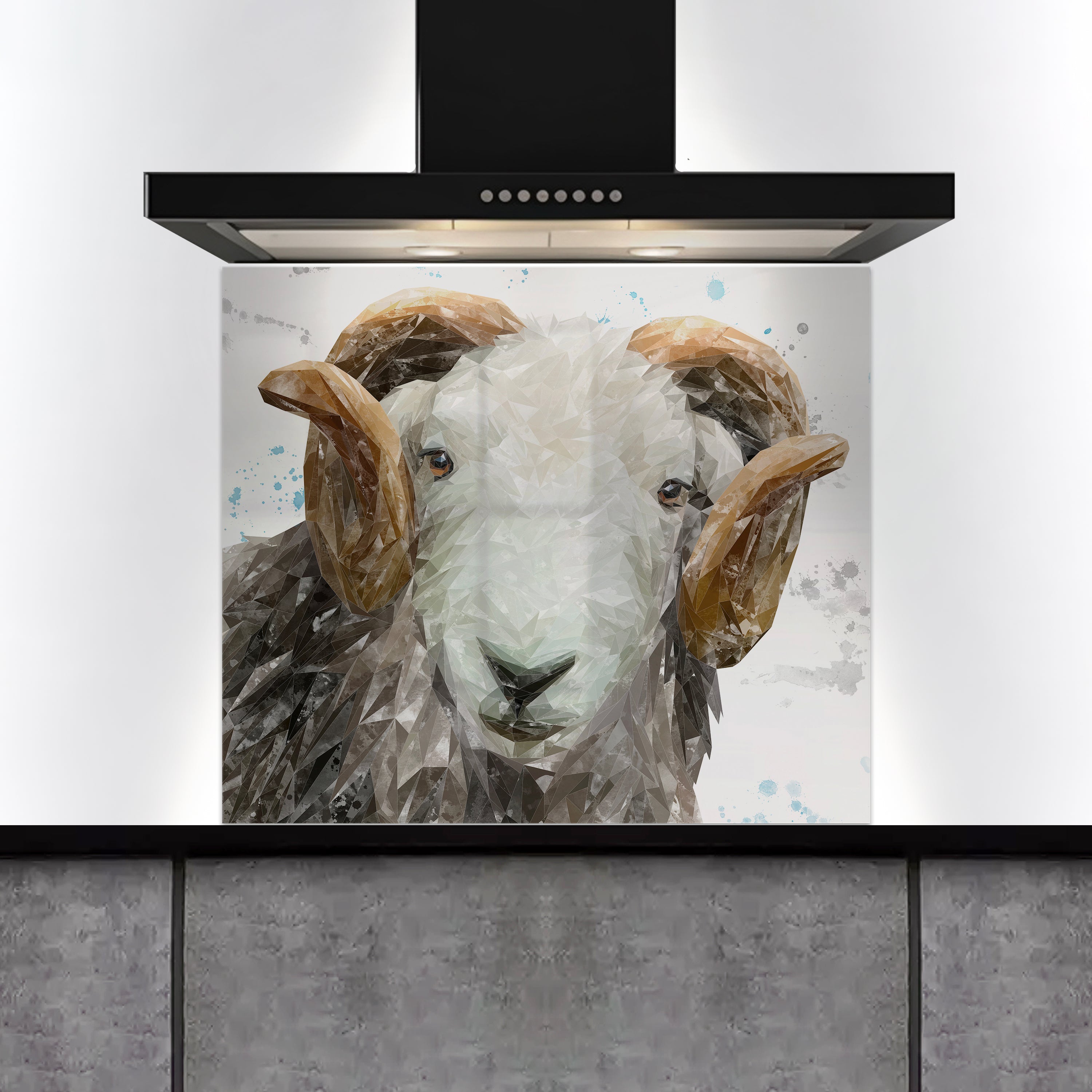 Custom Listing for CM, 2 Splashbacks - 1 x Marty 1020w x 750h & 1 x Stanley The Herdwick 1000w x 850h - Silicone for fitting & Priority Delivery included