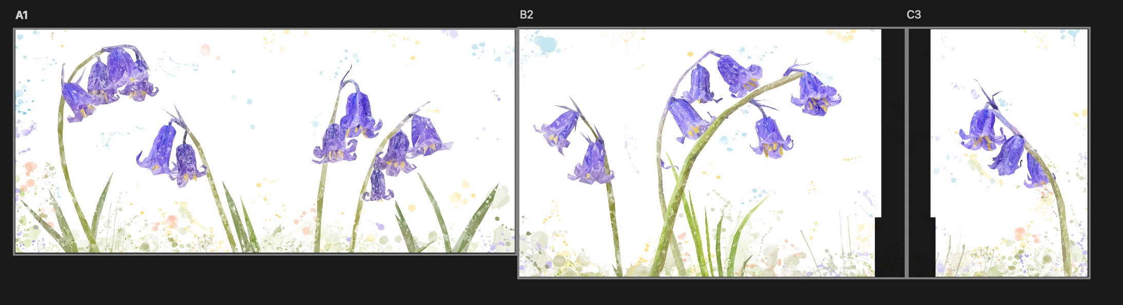 Custom Listing for JJ - The Bluebells - 3 Splashbacks custom piece - Sizes as per customer templates - Reworked - 3 SPLASHBACKS with adhesive