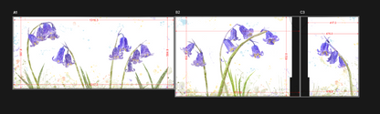 Custom Listing for JJ - The Bluebells - 3 Splashbacks custom piece - Sizes as per customer templates - Reworked - 3 SPLASHBACKS with adhesive