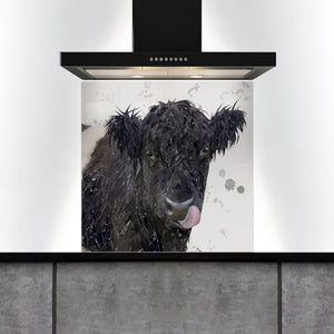 Custom Listing for AO - 2 X Splashbacks - 1 X Eugene, grey background splashes 600mm w X 600mm h & 1 X Harry 600w x 600mm h - grey background splashes 600mm w X 600mm h - ADH