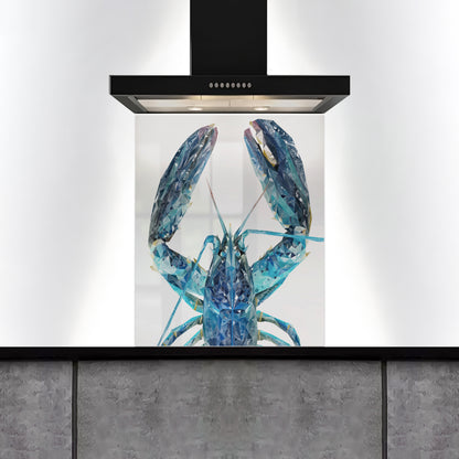 Custom Listing for SD - The Blue Lobster 590w x 720h - SCREWHOLES - Andy Thomas Artworks