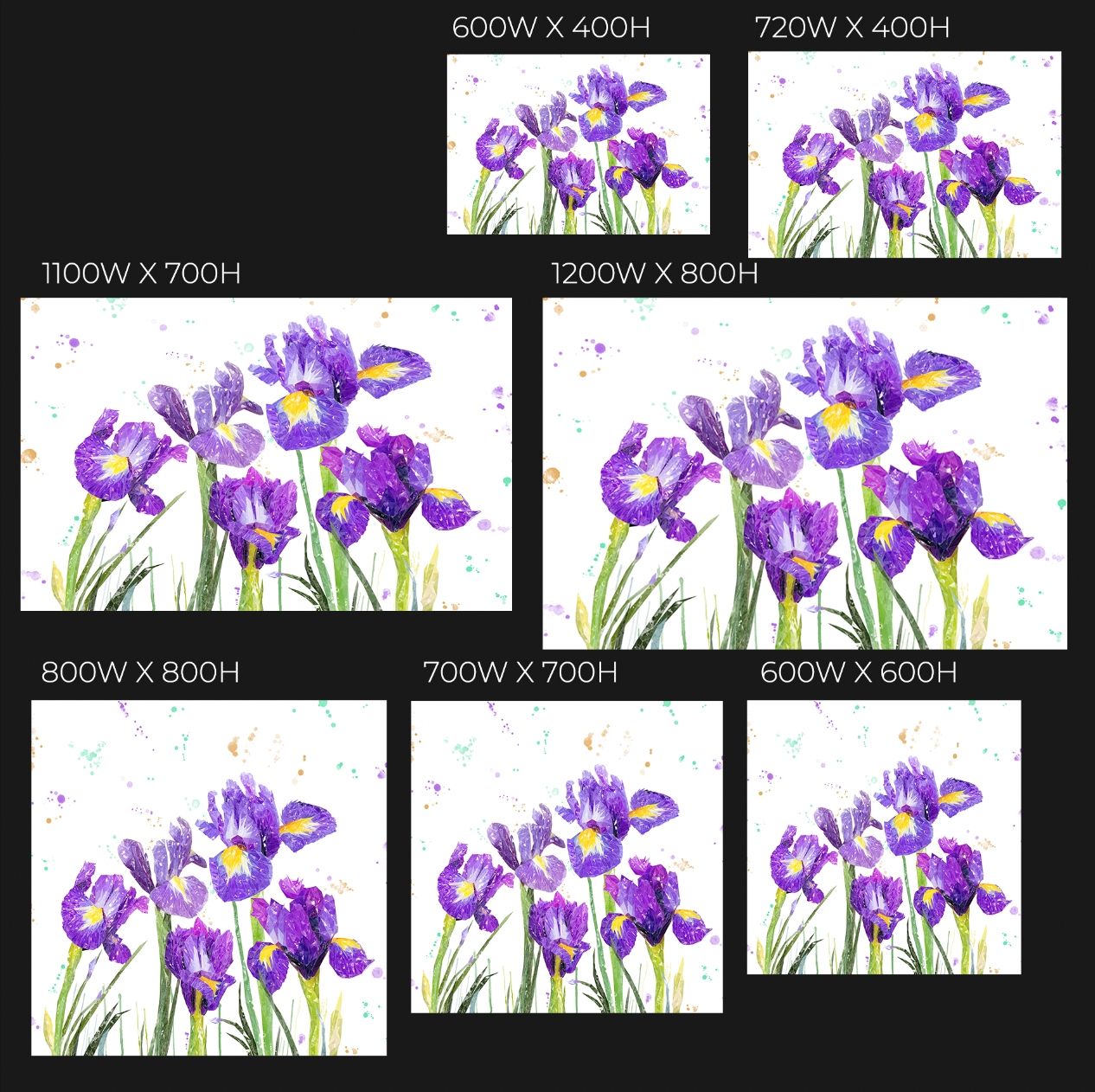 NEW! "Purple Haze" Iris Glass Wall Art
