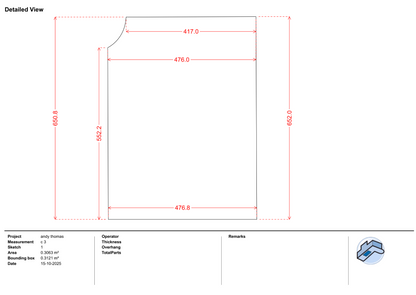 Custom Listing for JJ - The Bluebells - 3 Splashbacks custom piece - Sizes as per customer templates - Reworked - 3 SPLASHBACKS with adhesive