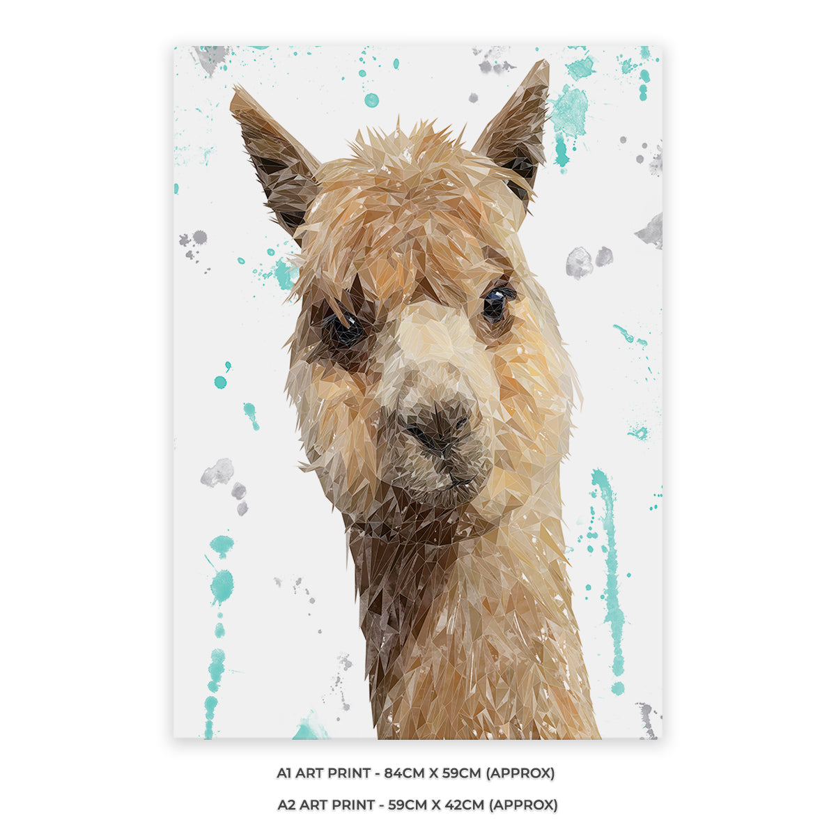 "Alice" The Alpaca Unframed Art Print - Andy Thomas Artworks