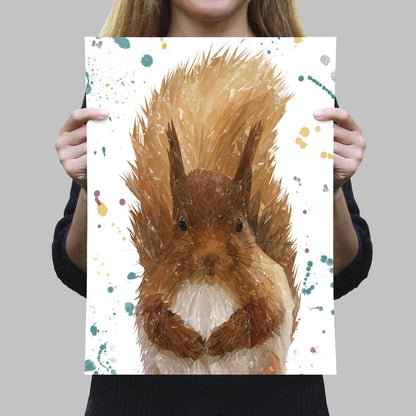 "Ellis" The Red Squirrel A4 Unframed Art Print - Andy Thomas Artworks