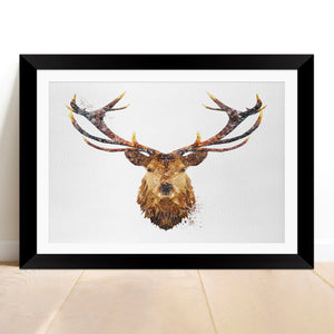 "The Stag" Framed & Mounted Art Print