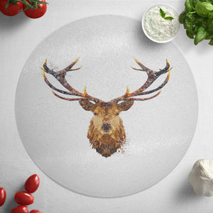 "The Stag" Round Glass Worktop Saver