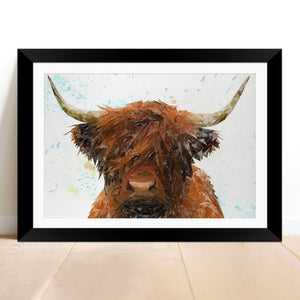 "The Highland" Highland Cow Framed & Mounted Art Print