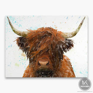 "The Highland" Highland Cow Canvas Print