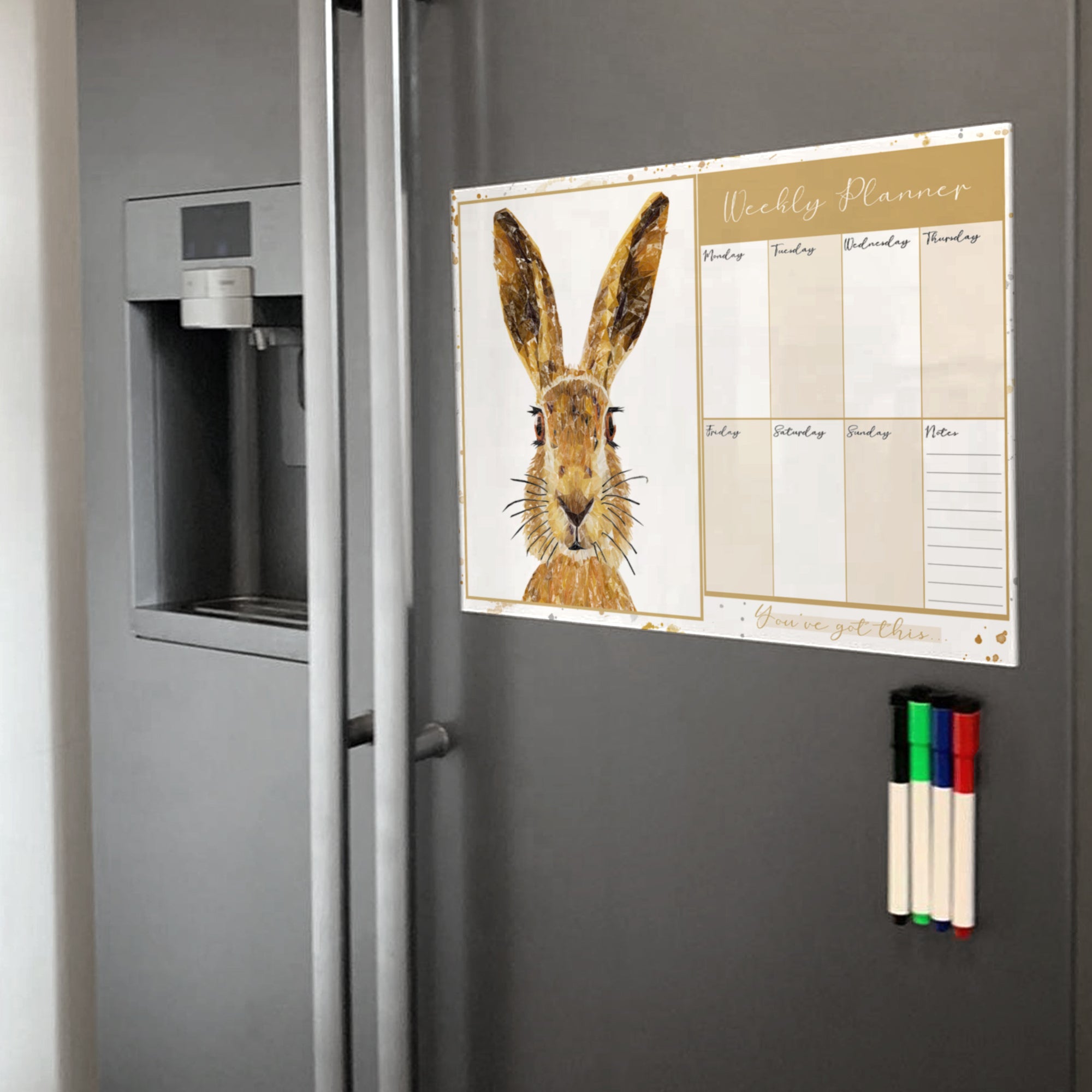 The Hare A3 Magnetic weekly planner