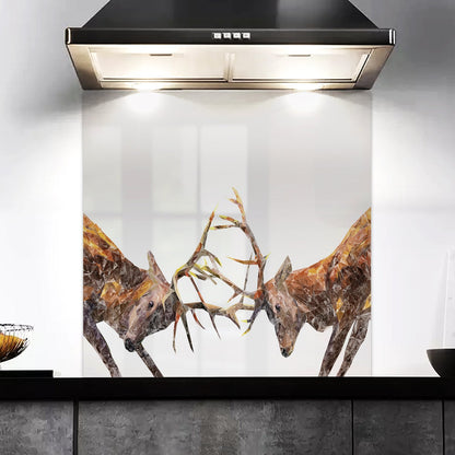 "The Showdown" Rutting Stags Kitchen Splashback