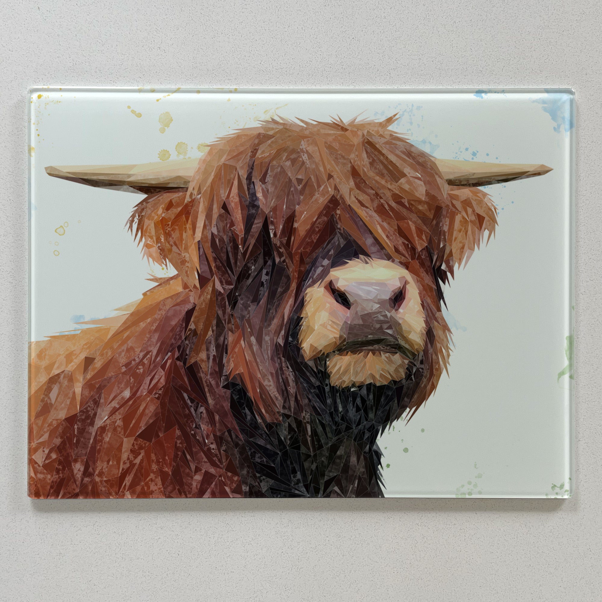 Henry The Highland Bull Premium Glass Worktop Saver