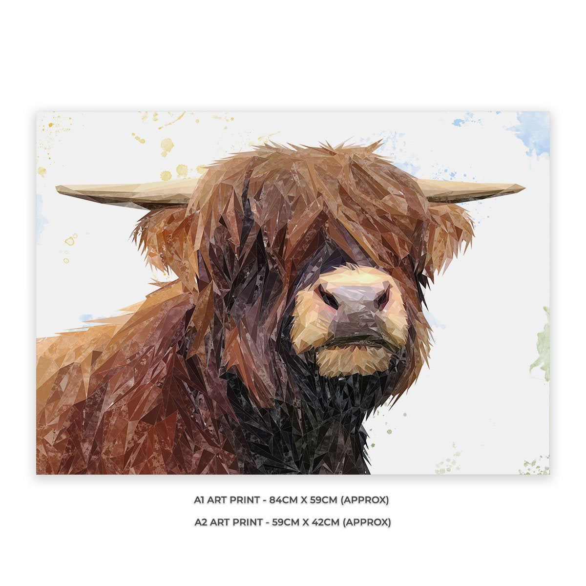 "Henry" The Highland Bull Unframed Art Print - Andy Thomas Artworks