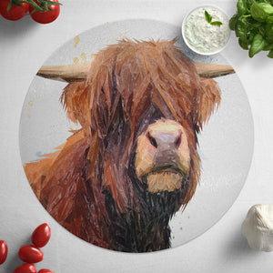 "Henry" The Highland Bull Glass Worktop Saver