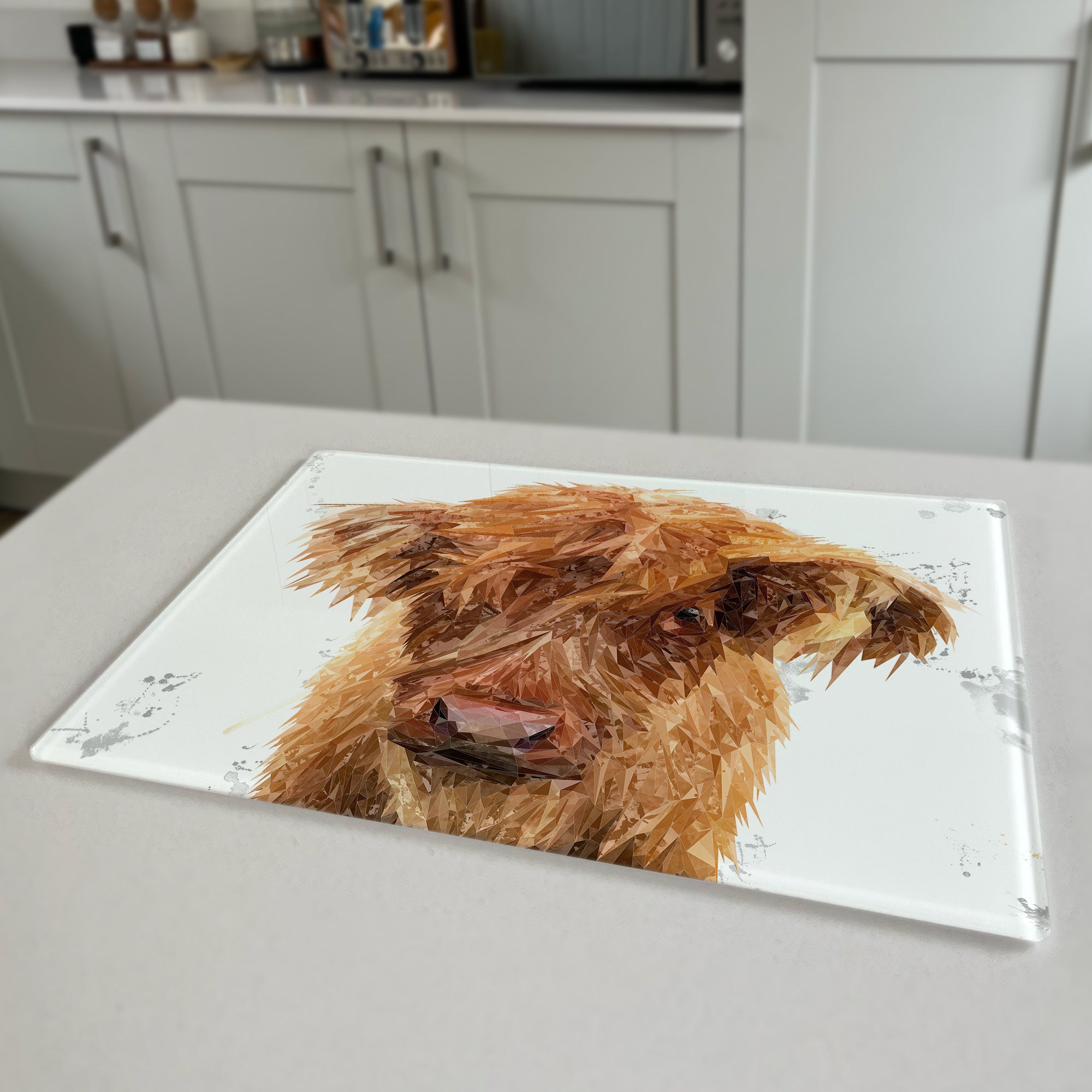 Peeps The Highland Calf Premium Glass Worktop Saver