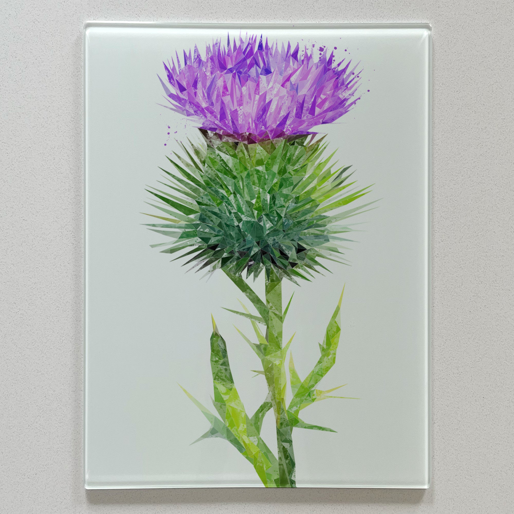 The Thistle, Portrait, Premium Glass Worktop Saver