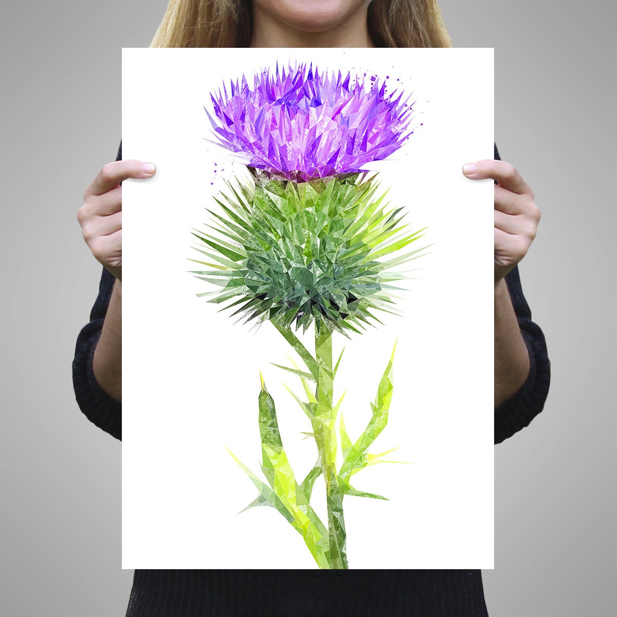 The Thistle (Portrait) A3 Unframed Art Print - Andy Thomas Artworks