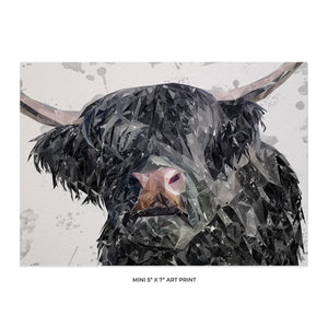 "Bruce" The Highland Bull 5x7 Mini Print - Andy Thomas Artworks