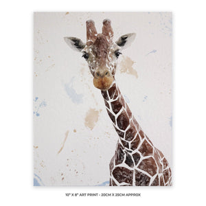 "George" The Giraffe 10" x 8" Unframed Art Print - Andy Thomas Artworks