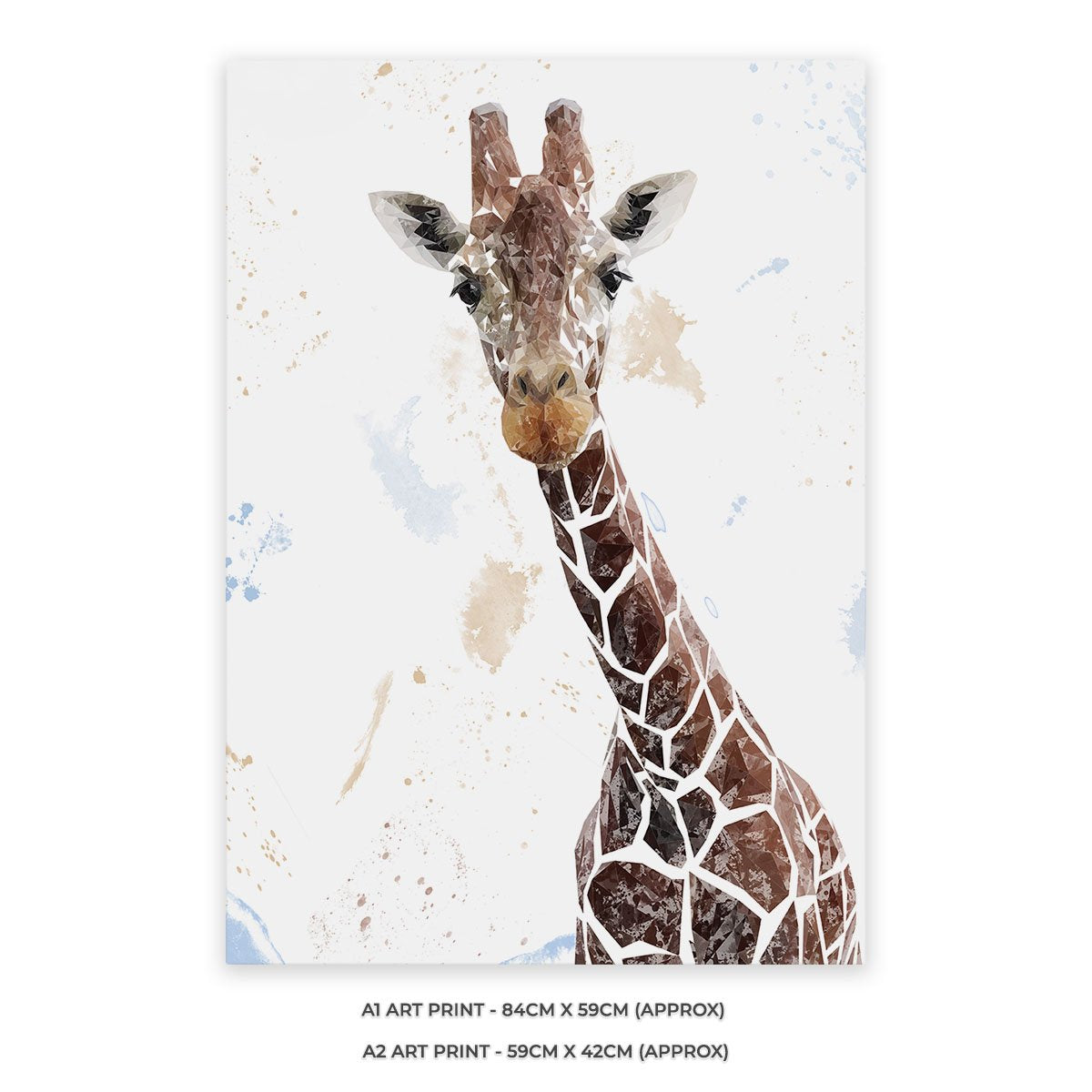 "George" The Giraffe Unframed Art Print - Andy Thomas Artworks