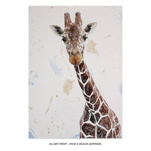 "George" The Giraffe A4 Unframed Art Print - Andy Thomas Artworks